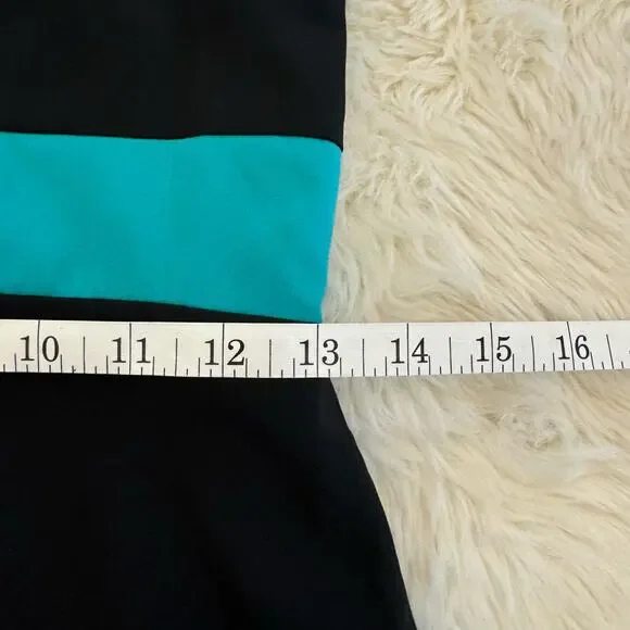 Marian Bianca Nero Silk Colorblock Bodycon Mini Dress Small NWOT - Picture 7 of 9